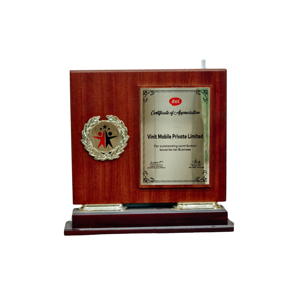 itel Certificate of Appreciation